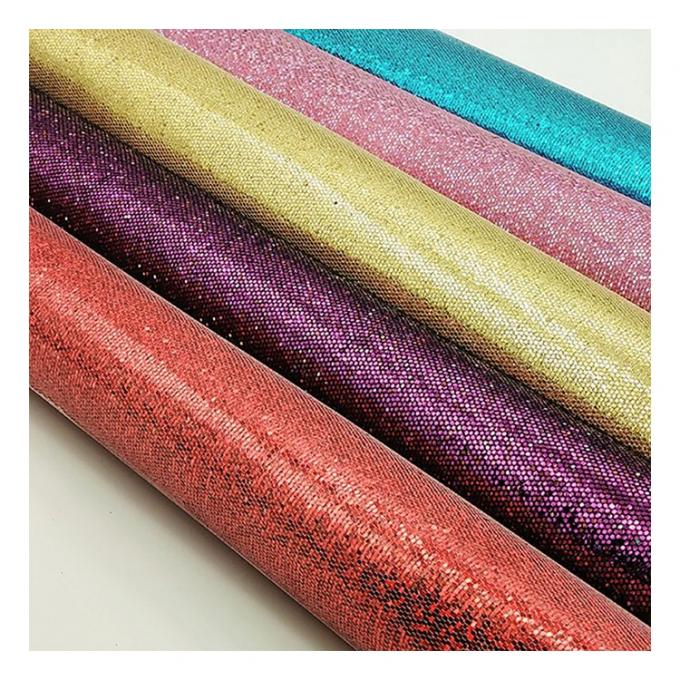 Χονδρικός πώληση Mesh Glitter Fabric Synthetic Artificial Fux Leather Shoes Phone Shell Vanity Case Handbag Notebook Δερμάτινο υλικό 9