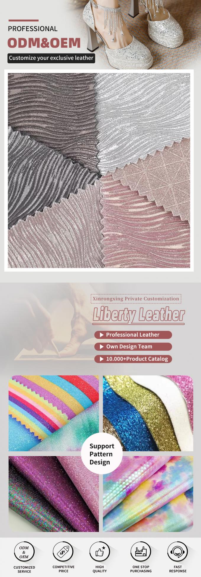 Ελαστικό PU ανάγλυφο αστραφτερό γυαλιστερό ύφασμα με γκλίτερ από συνθετικό δέρμα για παπούτσια, τσάντες, φιόγκους, χειροτεχνίες, καπέλα, δερματίνη 4