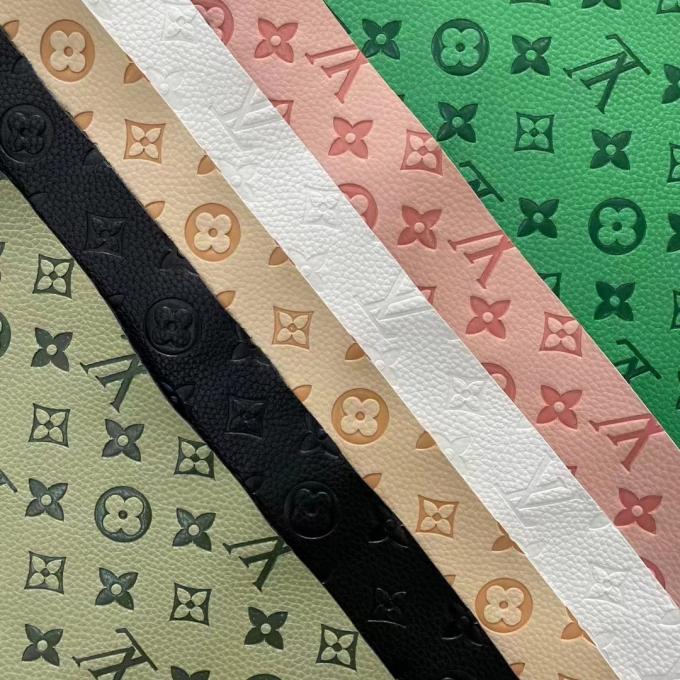 Προσαρμόστε PU Βινύλιο Μόδας Αλλαγή χρώματος Εμφυτοποιημένο συνθετικό δέρμα για τσάντα παπουτσιών Τραπέζι Mat Ψεύτικο δερμάτινο ύφασμα 16