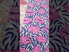 Τυπωμένο ροζ Αγ. Βαλεντίνου Αγάπη φιλί Gretel PU δέρμα μίμηση βαμβάκι βελούδι κάτω ύφασμα